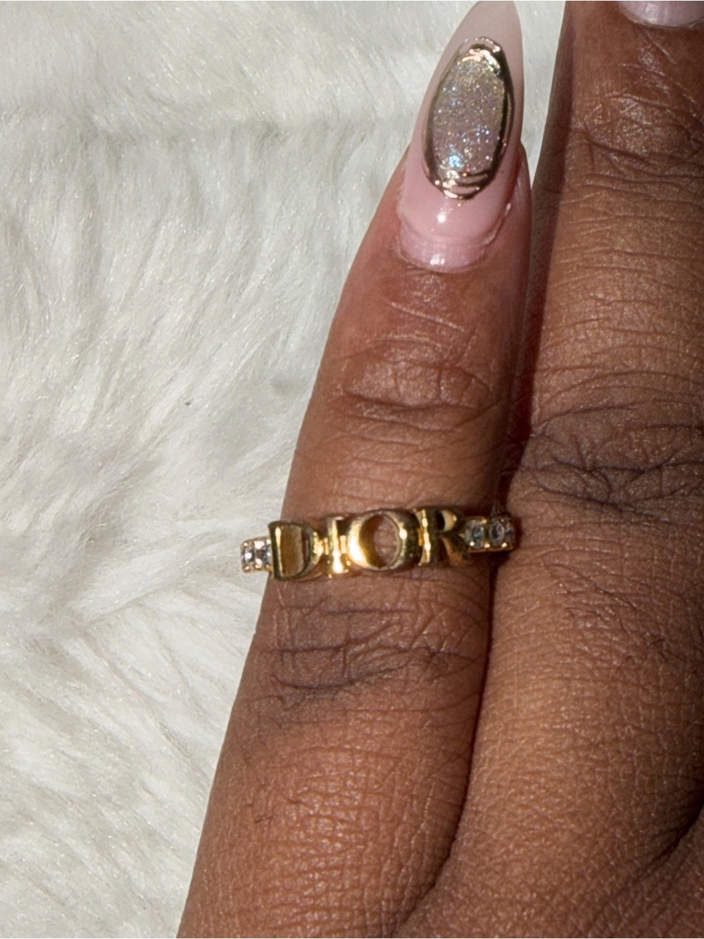 Dior Gold Metal Revolution Ring- SIZE SMALL - Picture 3 of 8